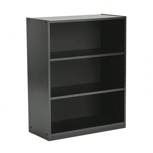 3-Shelf Bookcase With Adjustable Shelves,  True Black Oak