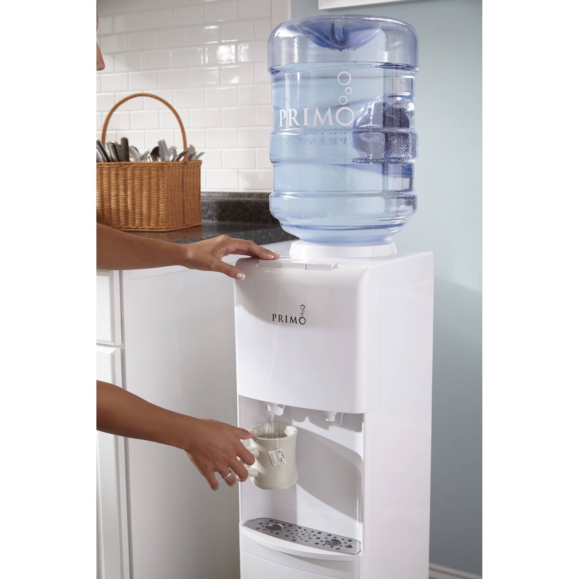 Primo® Water Dispenser Top Loading, Hot/Cold Temperature, White
