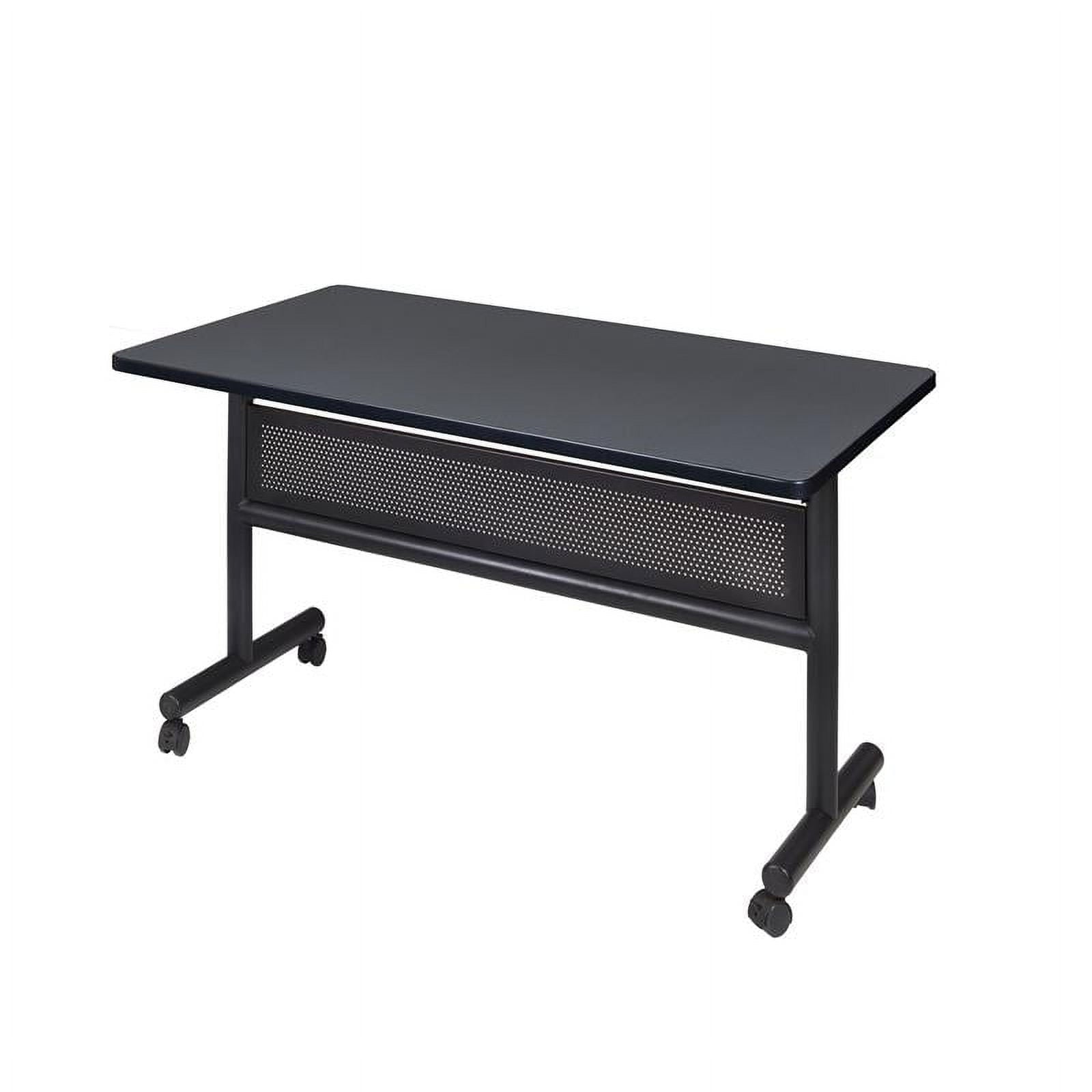 Regency Kobe 48" Flip Top Mobile Training Table with Modesty- Cherry